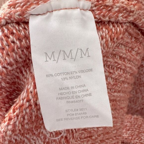 Casual Cottage CABI Red Marled Oversized Split-Collar Turtleneck Knit Sweater M - Picture 6 of 7